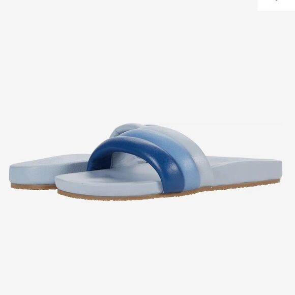 Seychelles Low Key Slides in Multi Blue Leather, 7, NWOB - Picture 3 of 10